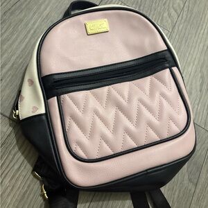 Pink Quilted Mini Backpack for Women